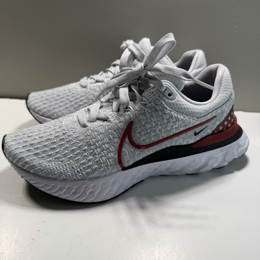 Nike Women's React Infinity Running Shoes 7.5 Gray Crimson White